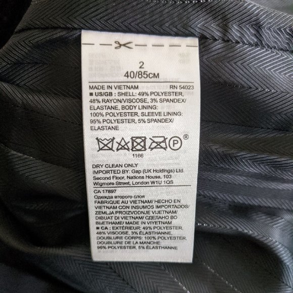 BANANA REPUBLIC Pinstripe Classic One Button Blazer Size 2 - Picture 13 of 15